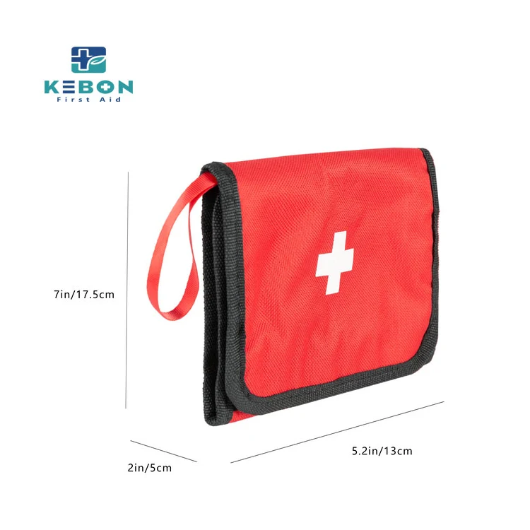 Red Tri-Fold First Aid Kit